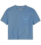 Tommy Hilfiger T-Shirt - Script Pocket - Blue Crush