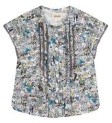 Zadig & Voltaire Top - Happy - LyseblÃ¥ m. Blomster