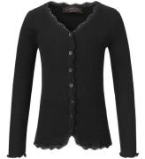 Rosemunde Cardigan - Silke/Bomuld - Rib - Sort