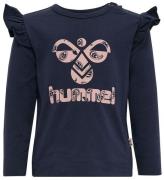 Hummel Bluse - hmlArtemis - Black Iris/Rosa m. Logo/FlÃ¦ser