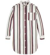 Tommy Hilfiger Skjortekjole - Global Stripe - Ivory/Red White