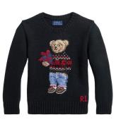 Polo Ralph Lauren Bluse - Strik - Holiday - Sort m. Bamse