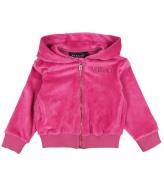 Versace Cardigan - Velour - Fuchsia m. Logo