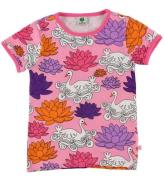 SmÃ¥folk T-shirt - Sea Pink m. Svaner