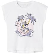 Name It T-shirt - NmfViolet - Bright White/Unicorn