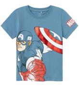 Name It T-shirt - NmmAlstair Marvel - Provincial Blue