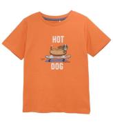 Minymo T-shirt - Coral Gold m. Hot Dog