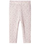 Lil' Atelier Leggings - NbfRachello - Lilac Ash m. Blomster