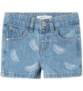 Name It Shorts - NmfRose - Denim Blue/CITRUS