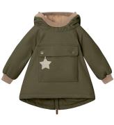 Mini A Ture Vinterjakke - Babywen Fleece - Olive Night