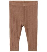 Lil Atelier Leggings - Uld - NbfNaima - Beaver Fur