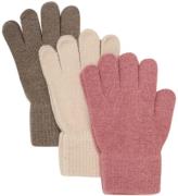 Minymo Handsker - Uld - 3-pak - Dusty Rose