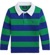 Polo Ralph Lauren Bluse - Strik - GrÃ¸n/BlÃ¥stribet