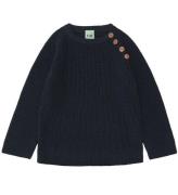 FUB Bluse - Uld - Rib - Dark Navy