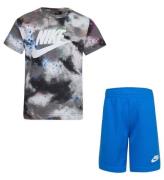 Nike ShortssÃ¦t - T-shirt/Shorts - Tie Dye - Photo Blue