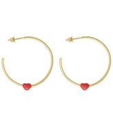 Design Letters Ã?reringe - Little Big Love Hoops - Guld/RÃ¸d