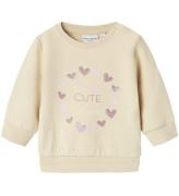 Name It Sweatshirt - NmfVrillie - Summer Sand/Hearts