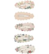 Mimi & Lula Hårspænder - 5-pak - 4 cm - Scalloped Floral Fl