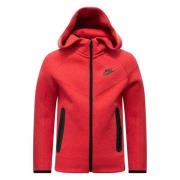 Nike Hættetrøje NSW Tech Fleece 24 - Rød/Sort Børn