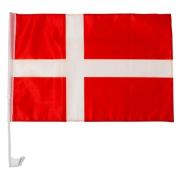 Danmark Bilrude Flag - Rød/Hvid